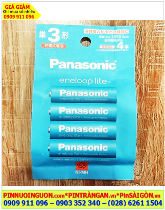 Panasonic EneloopLite BK-3LCD/4H, Pin sạc AA1050mAh 1.2v EneloopLite BK-3LCD/4H /Nội địa Nhật _Vỉ pin chữ Nhật